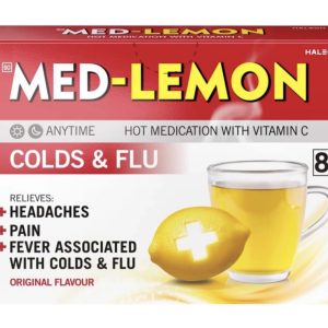 Med-Lemon Vitamin C Regular Sachets 8’s available at HillCare Pharmacy in Hillbrow and Johannesburg CBD